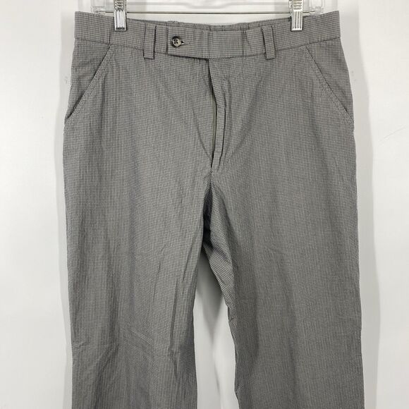 Ballin X-Waist Mens Pants 33x32 Lightweight Gray Patterned Casual Comfort - Picture 3 of 13